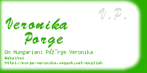 veronika porge business card